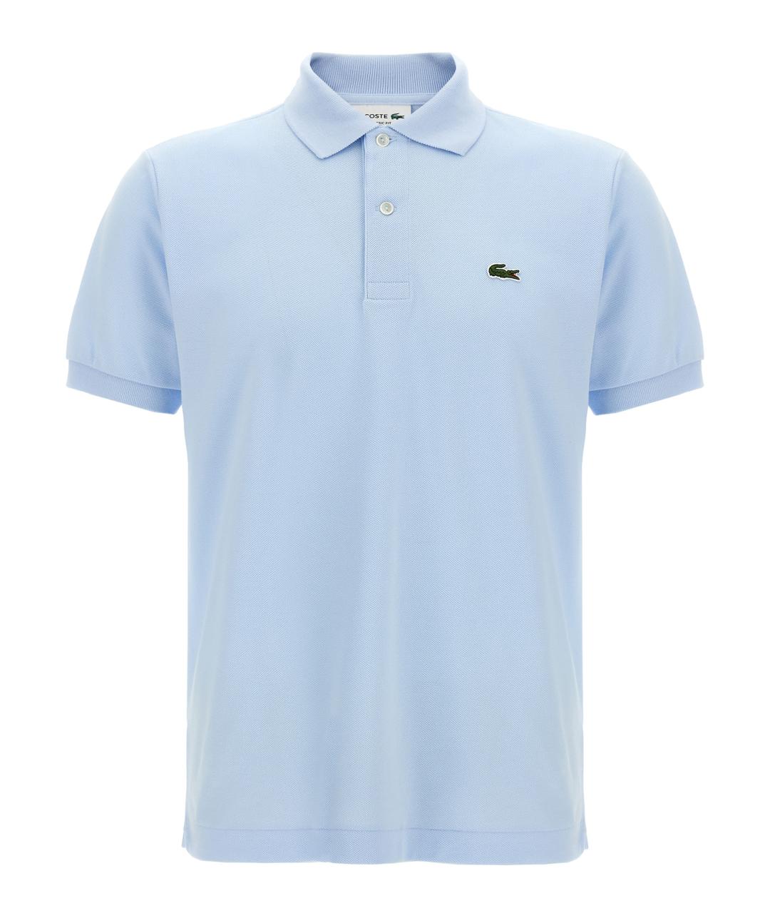 LACOSTE Голубое хлопковое поло с коротким рукавом, фото 1