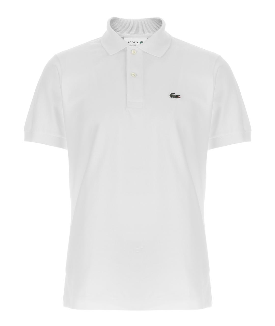 LACOSTE Белое хлопковое поло с коротким рукавом, фото 1