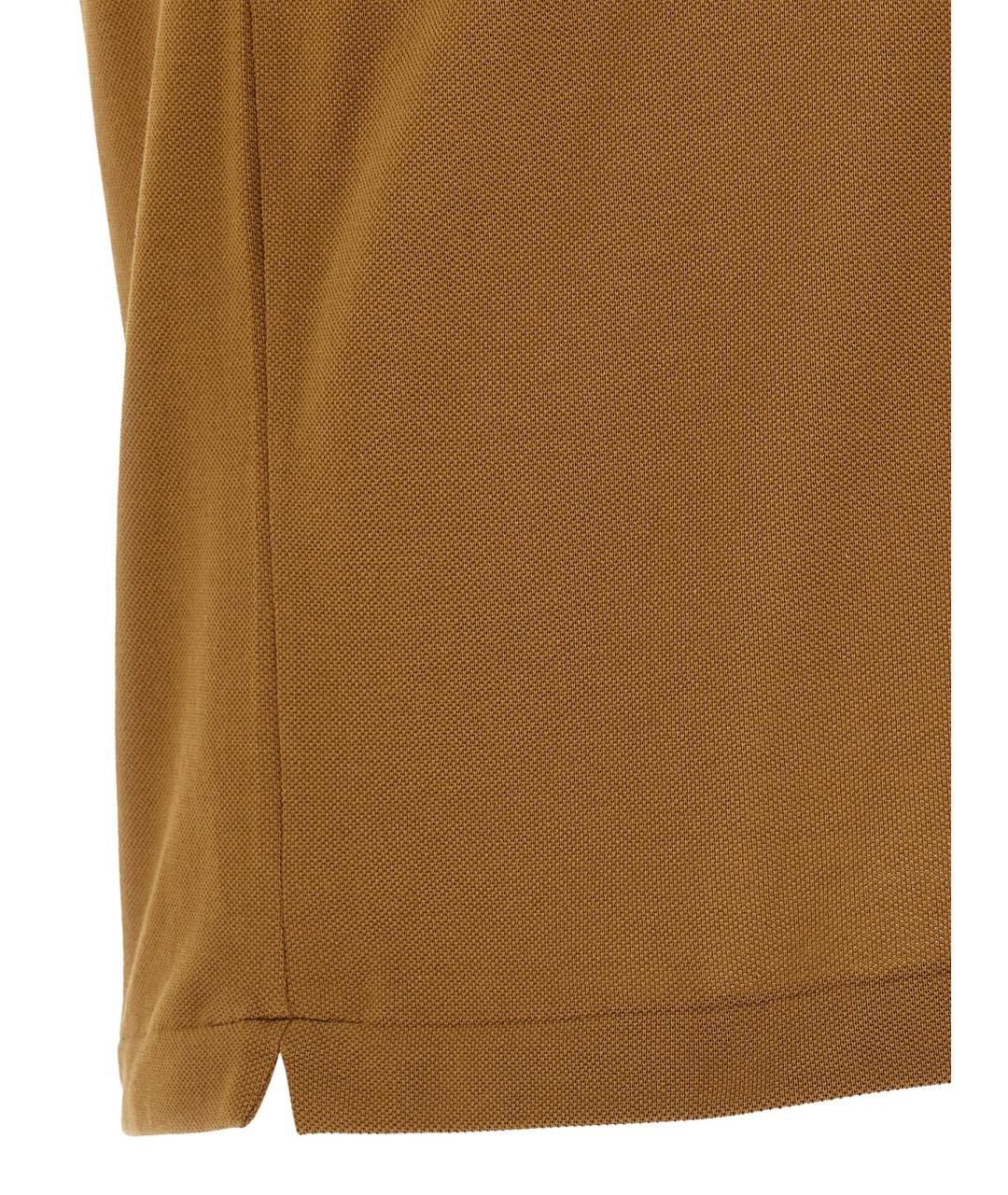 LACOSTE Коричневое хлопковое поло с коротким рукавом, фото 4