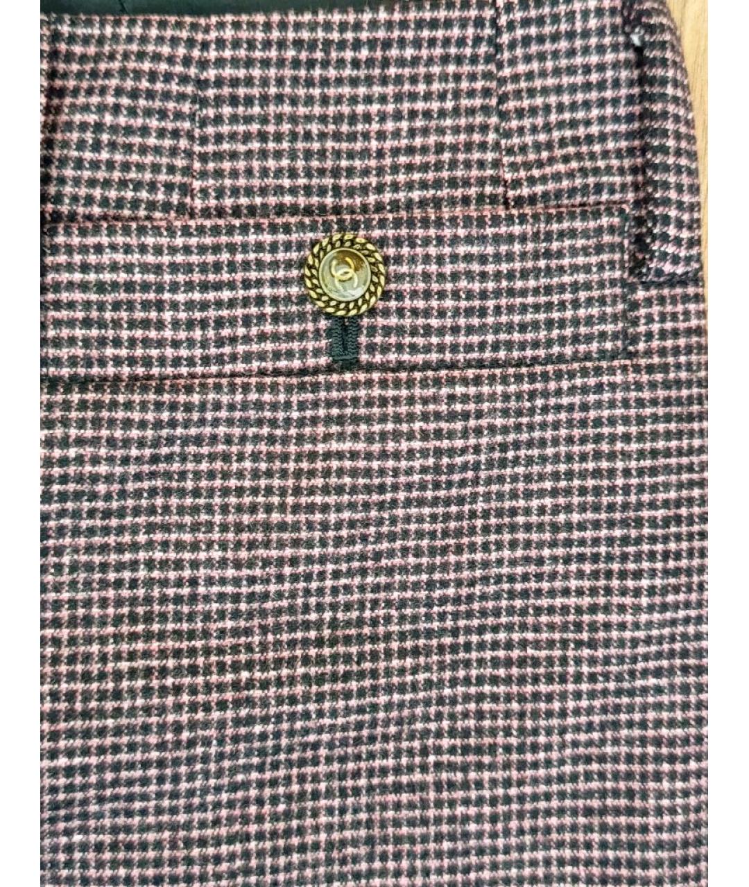 CHANEL Мульти шерстяные прямые брюки, фото 4