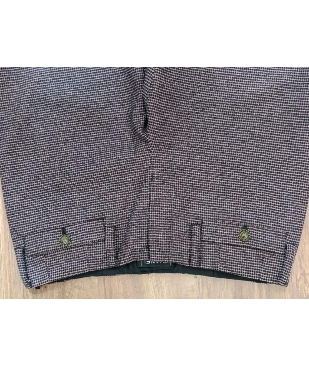 CHANEL Мульти шерстяные прямые брюки, фото 3