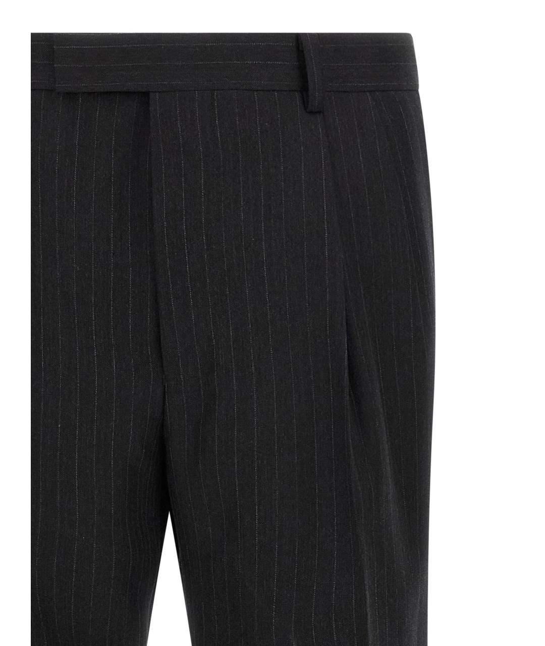 AURALEE Серые шерстяные повседневные брюки, фото 3