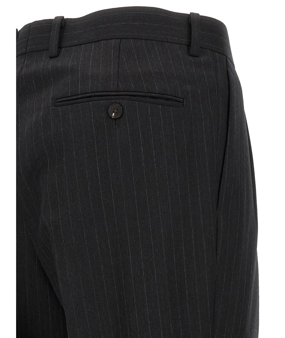 AURALEE Серые шерстяные повседневные брюки, фото 4