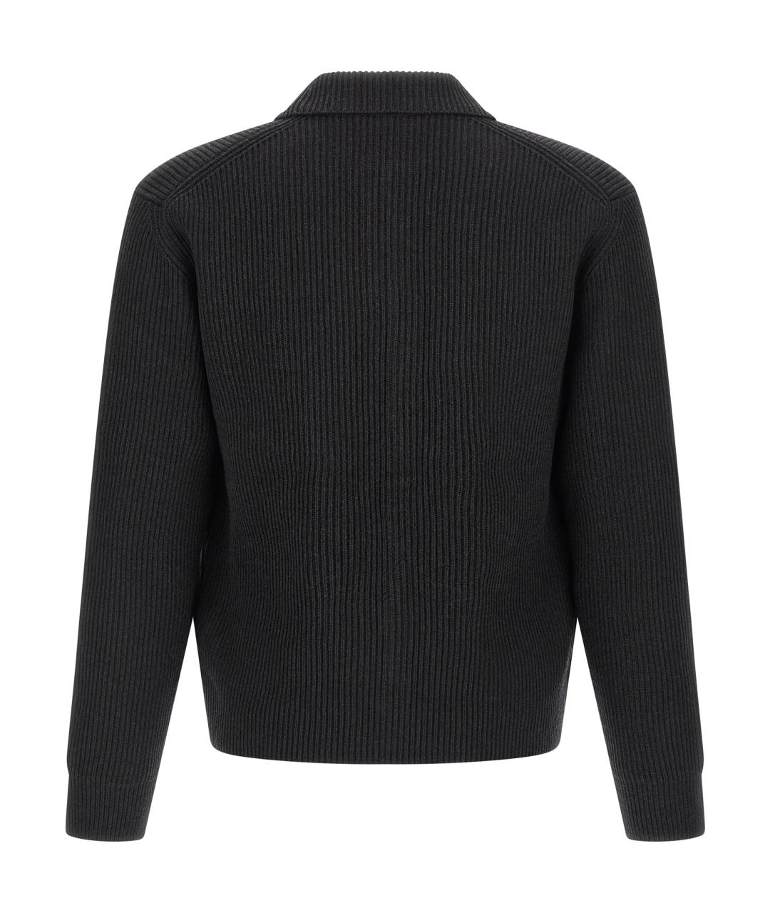 AURALEE Черный шерстяной кардиган, фото 2