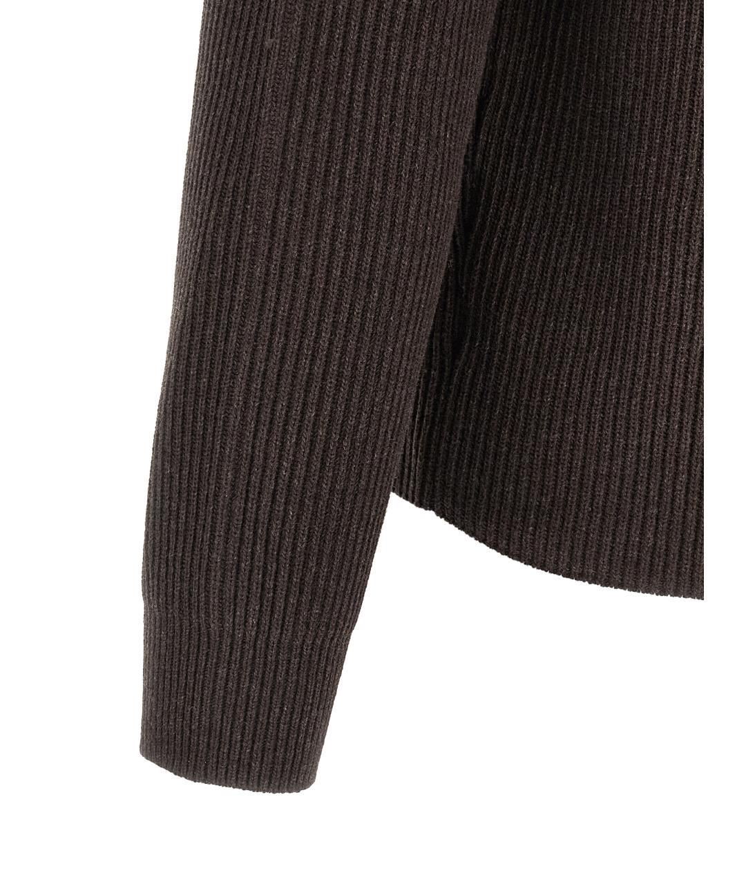 AURALEE Коричневый шерстяной кардиган, фото 4