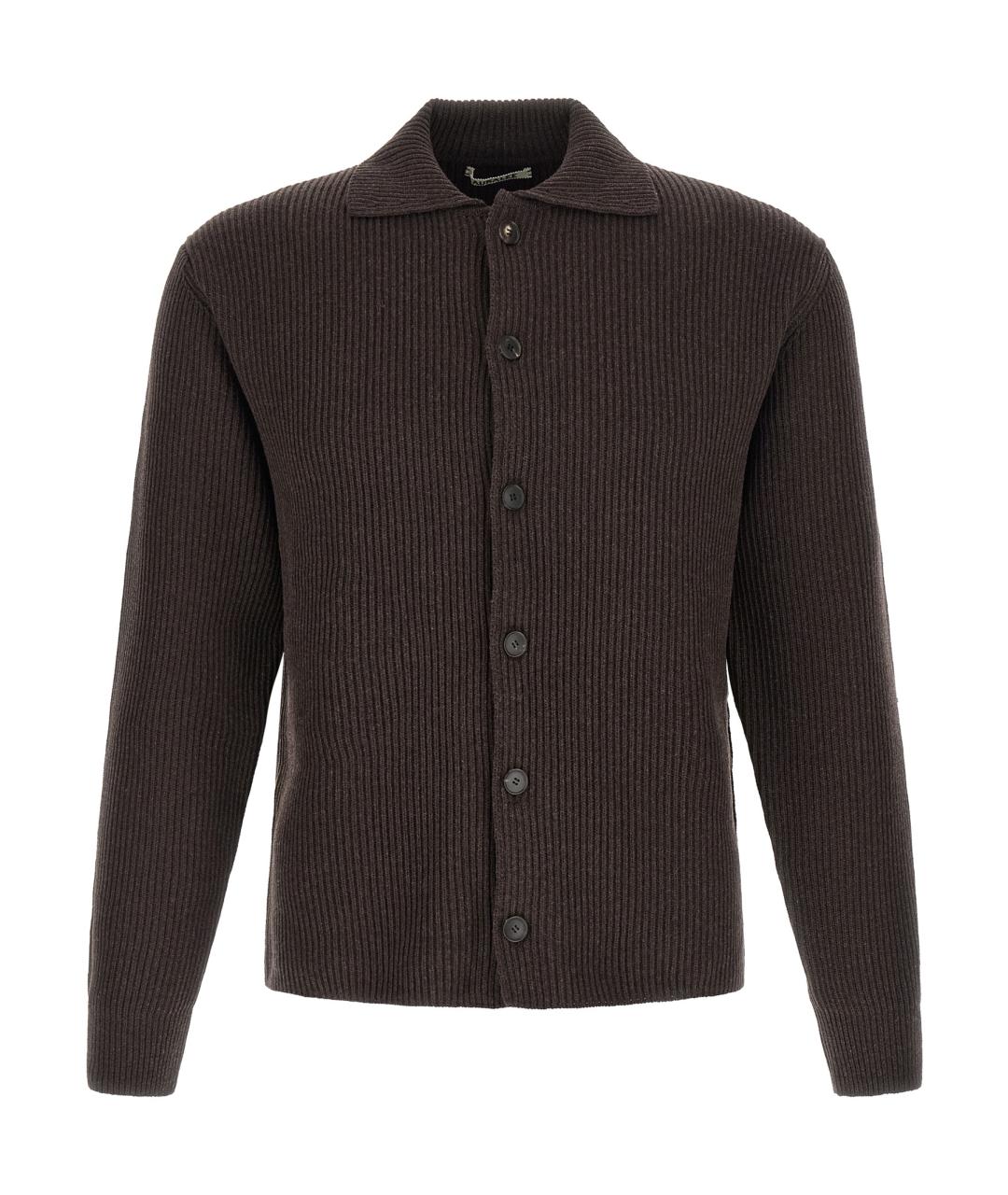 AURALEE Коричневый шерстяной кардиган, фото 1