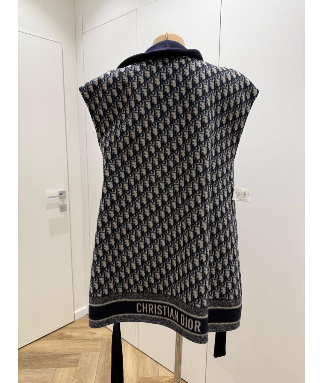 CHRISTIAN DIOR Темно-синий шерстяной жилет, фото 6