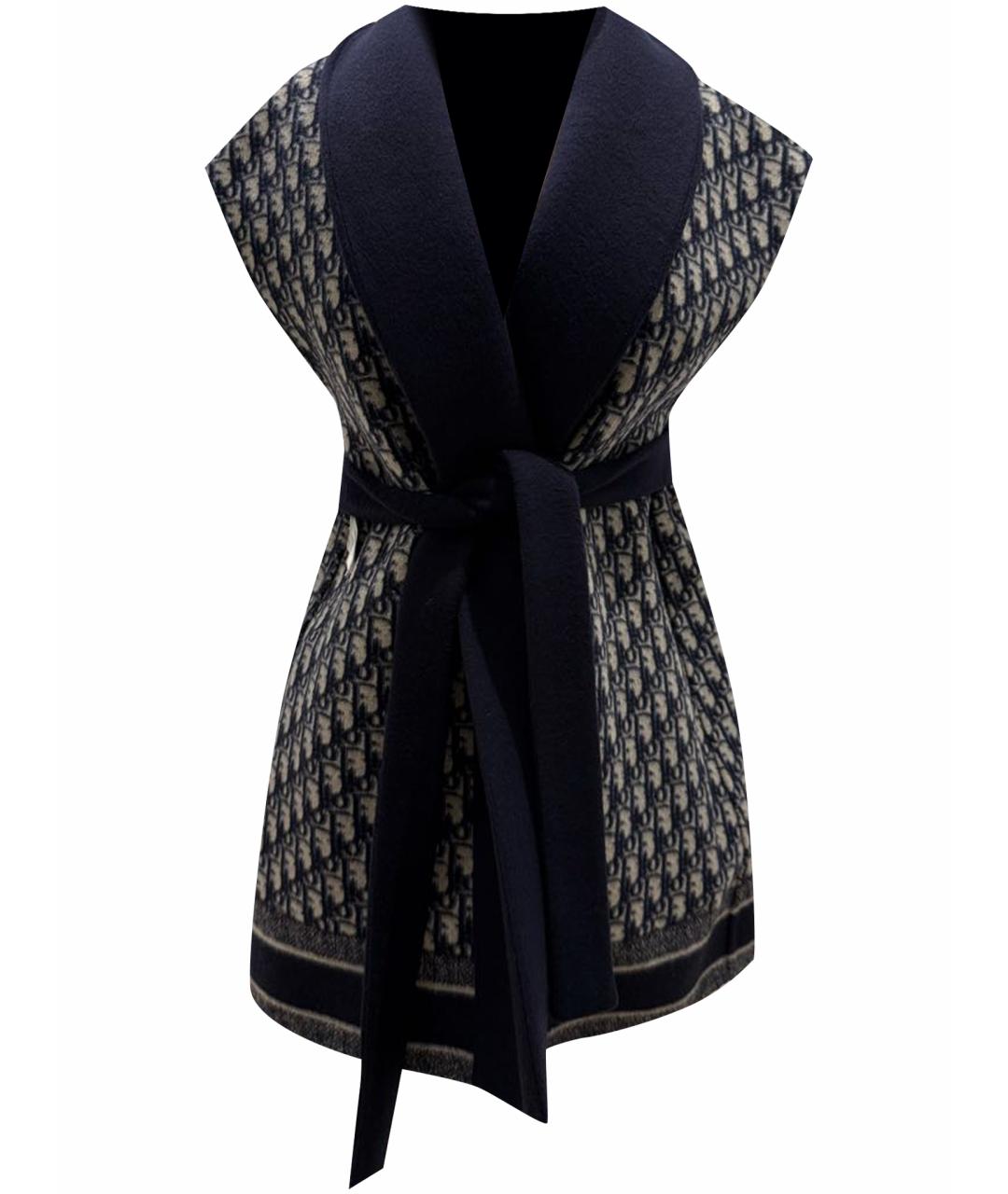 CHRISTIAN DIOR Темно-синий шерстяной жилет, фото 1