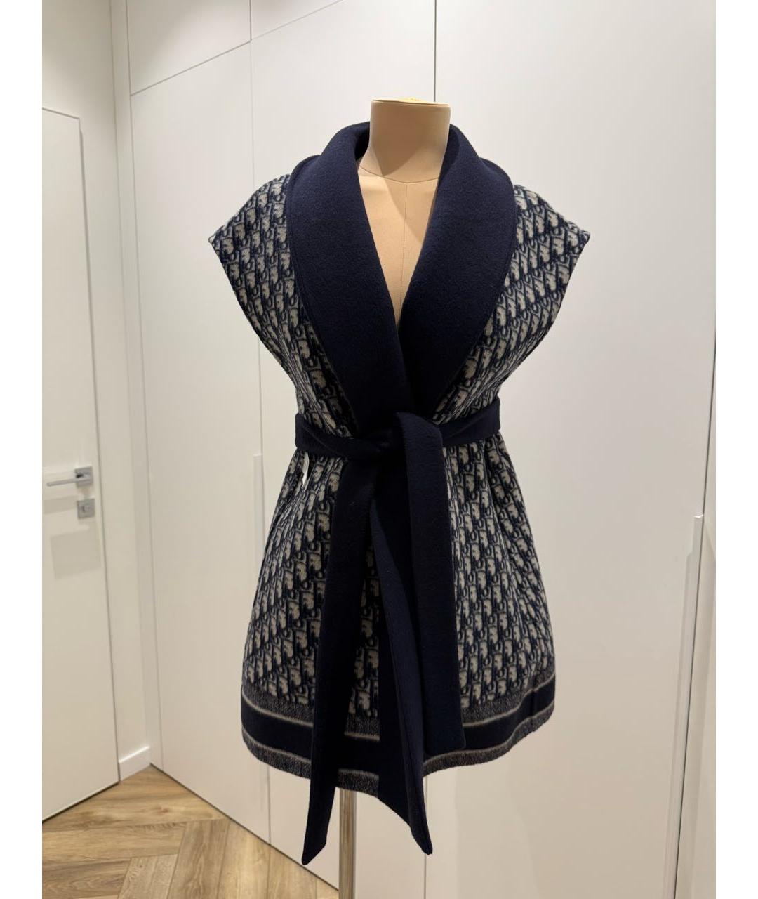 CHRISTIAN DIOR Темно-синий шерстяной жилет, фото 9