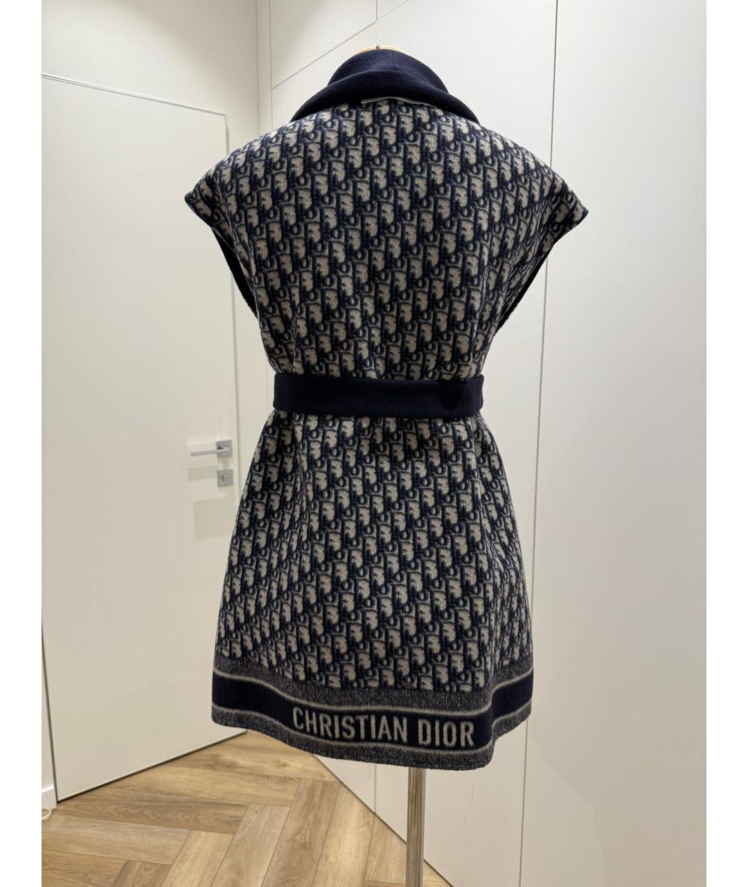 CHRISTIAN DIOR Темно-синий шерстяной жилет, фото 2