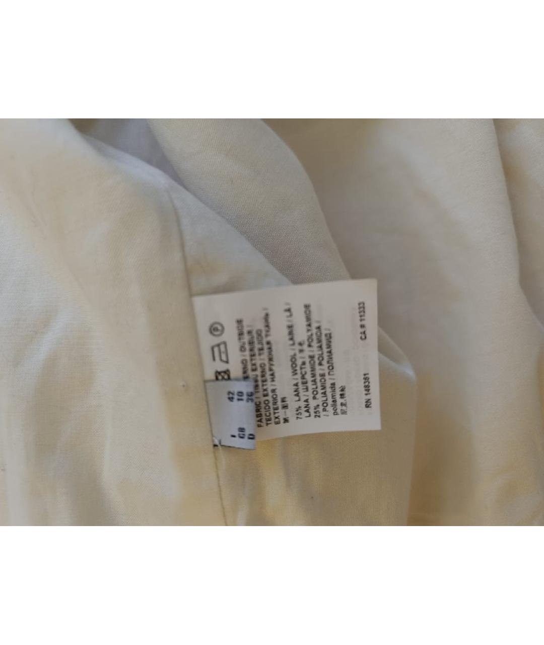 PINKO Бежевое шерстяное пальто, фото 5