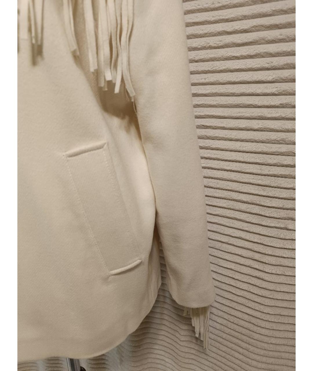 PINKO Бежевое шерстяное пальто, фото 8