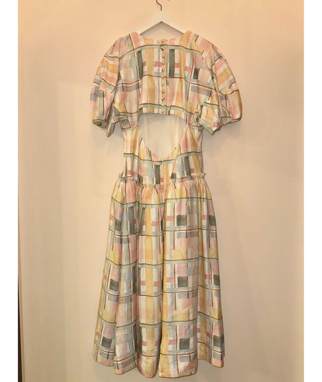 AJE Мульти льняное повседневное платье, фото 4