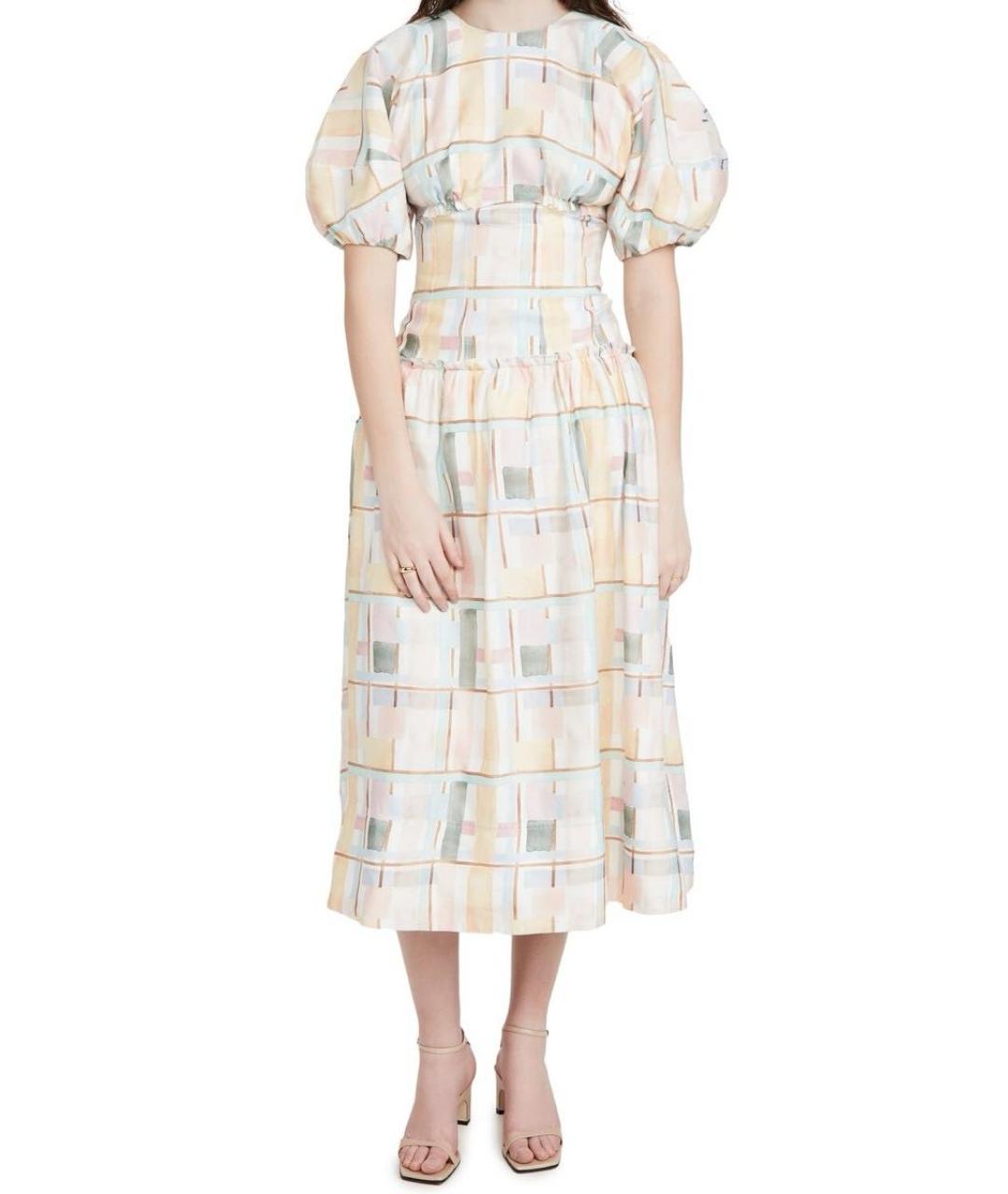 AJE Мульти льняное повседневное платье, фото 2