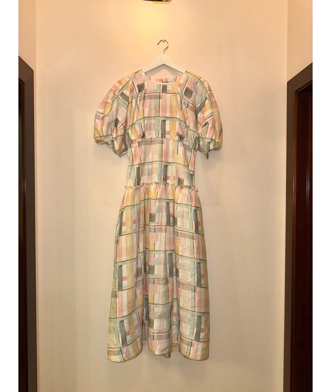 AJE Мульти льняное повседневное платье, фото 7