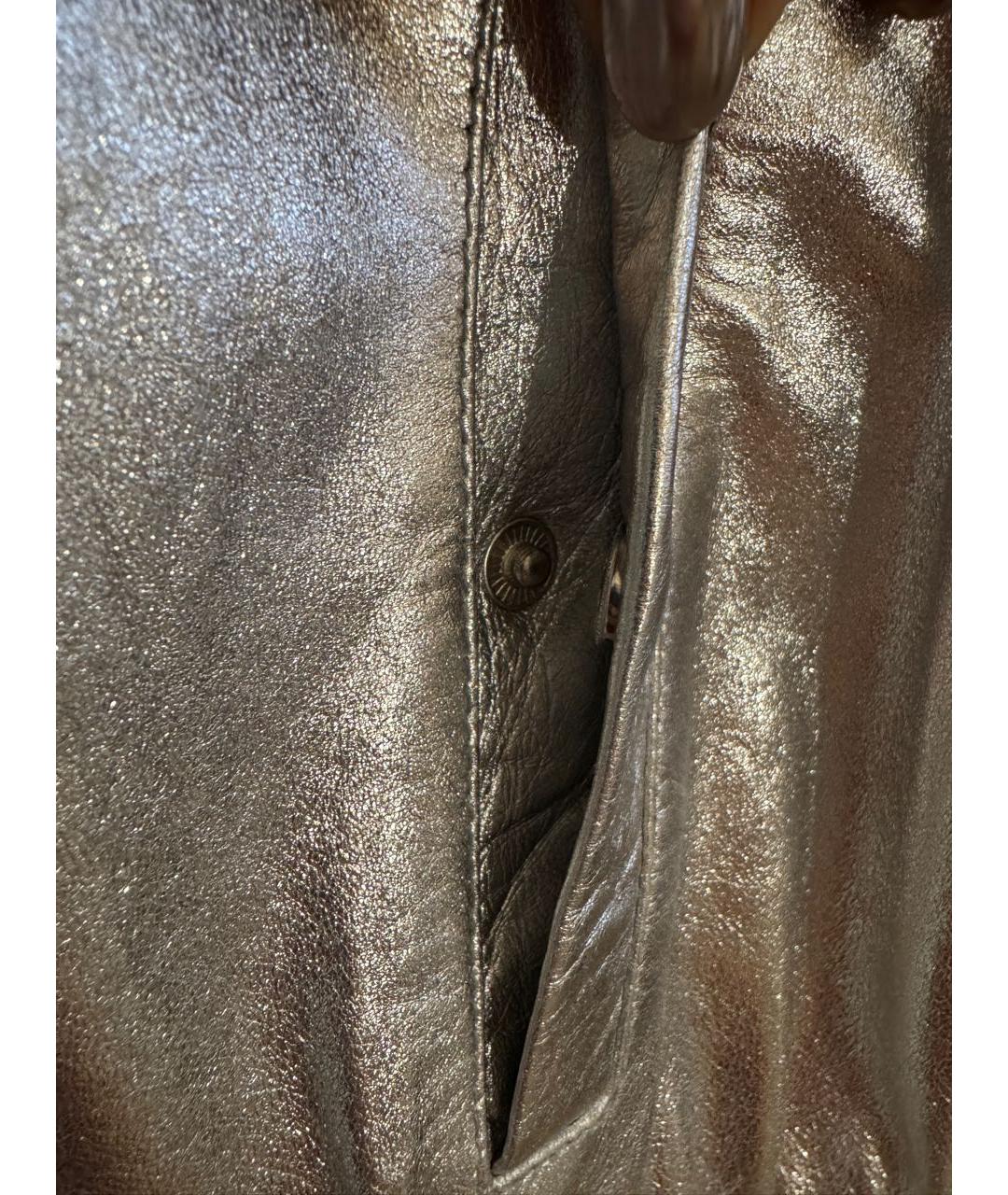 BLUGIRL Серебряная кожаная куртка, фото 8
