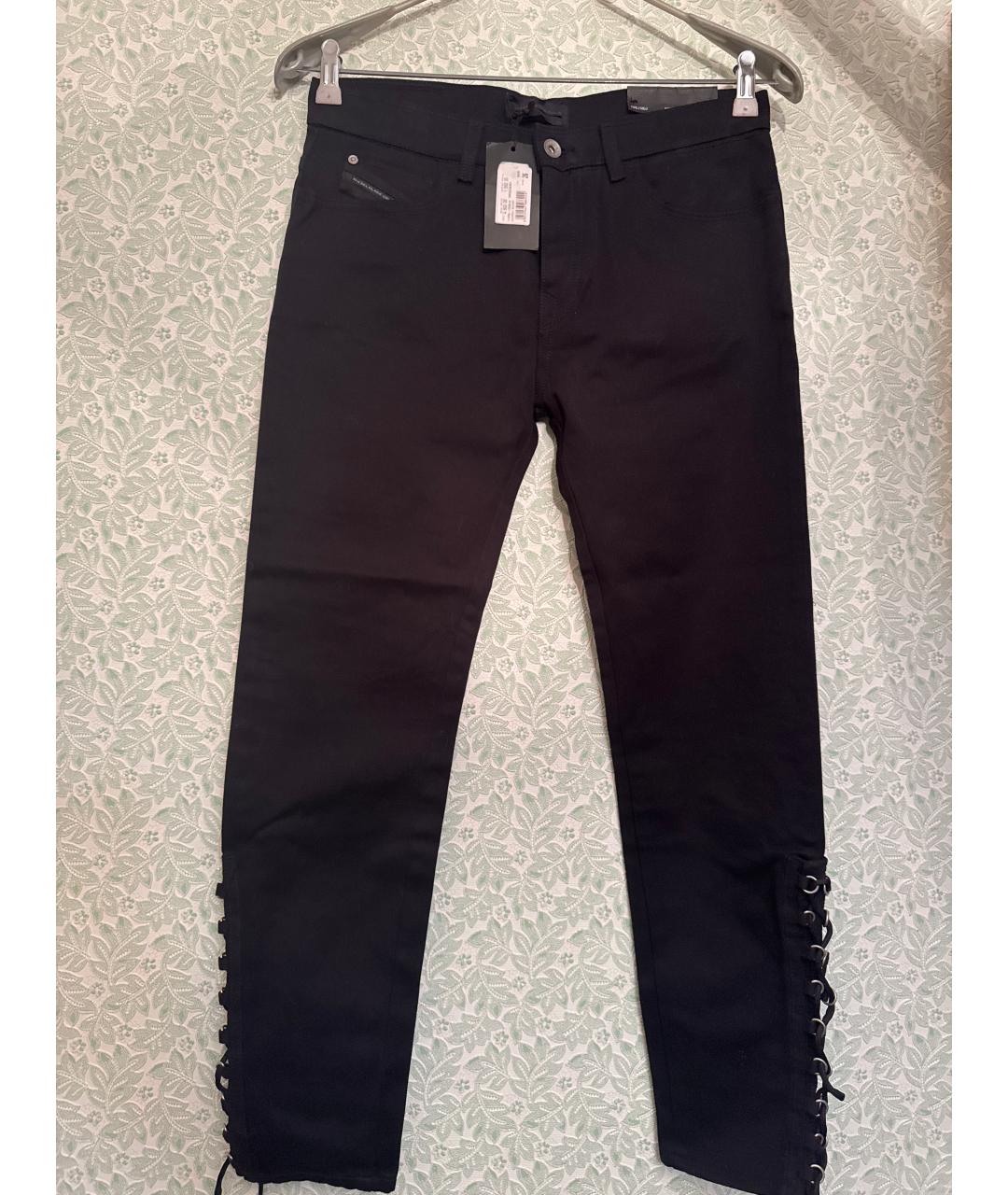 DIESEL BLACK GOLD Черные хлопковые джинсы слим, фото 6