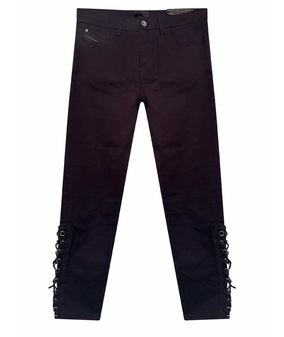 DIESEL BLACK GOLD Черные хлопковые джинсы слим, фото 1