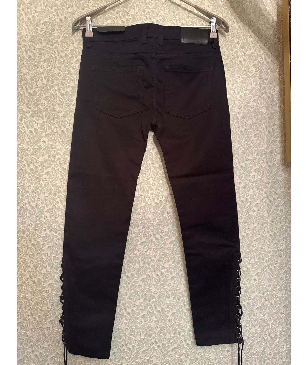 DIESEL BLACK GOLD Черные хлопковые джинсы слим, фото 2