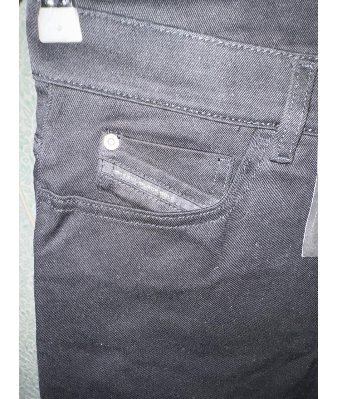 DIESEL BLACK GOLD Черные хлопковые джинсы слим, фото 4