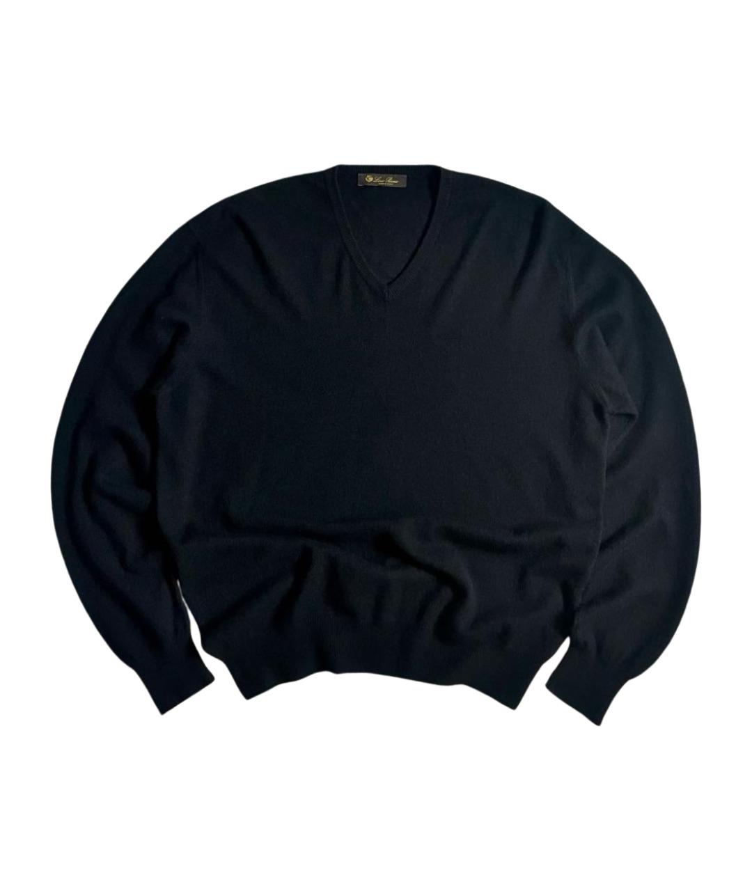 LORO PIANA Черный кашемировый джемпер / свитер, фото 1