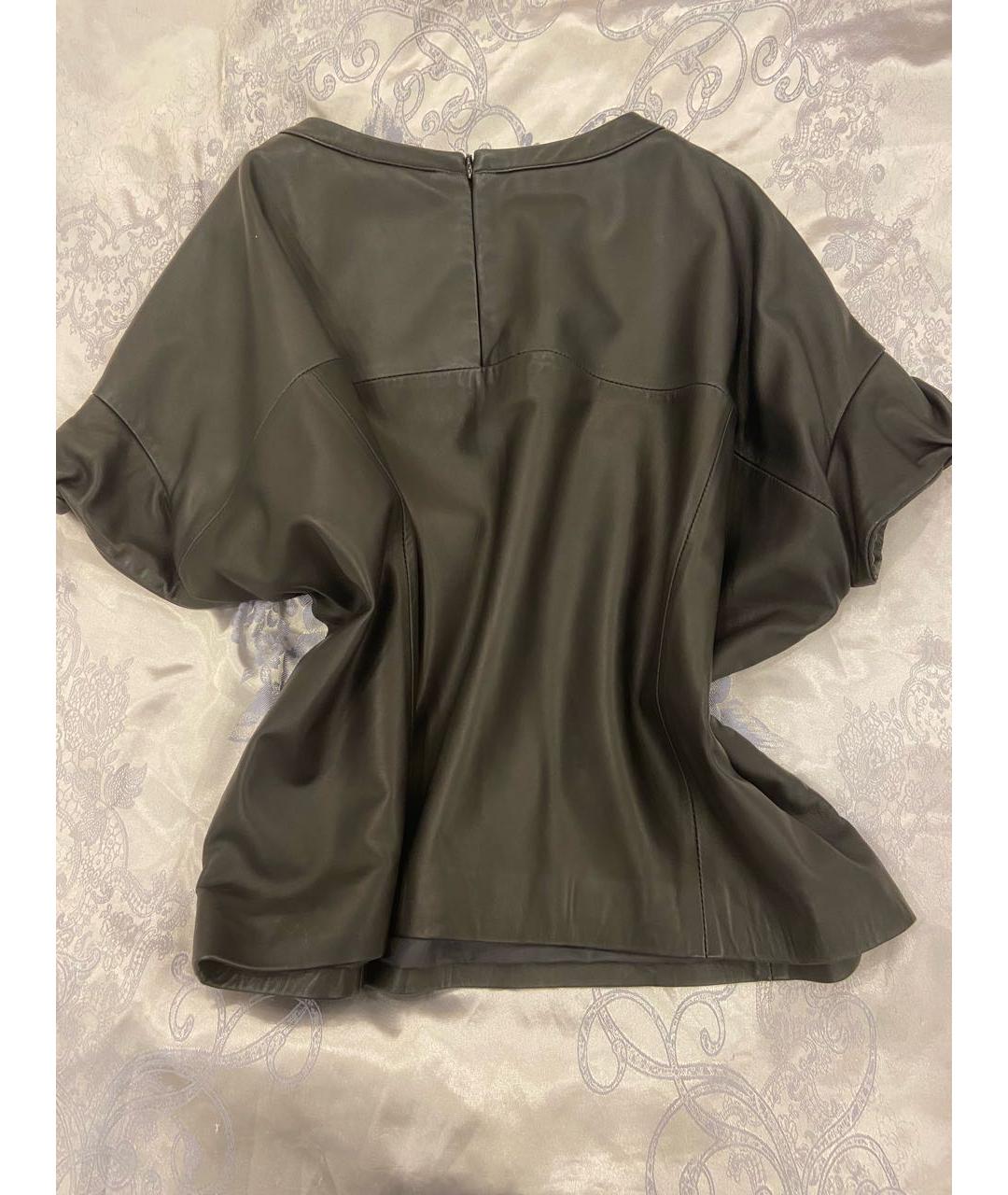 PHILIPP PLEIN Черный кожаный джемпер / свитер, фото 4