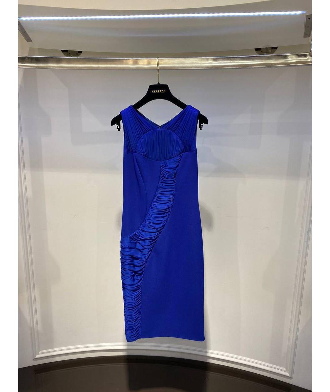 VERSACE Синее повседневное платье, фото 3