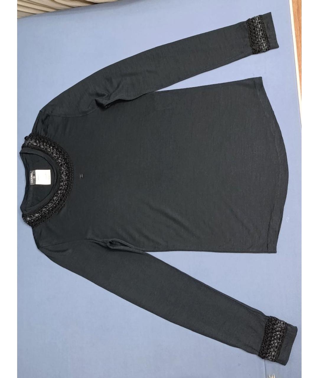 CHANEL Черный шерстяной джемпер / свитер, фото 9