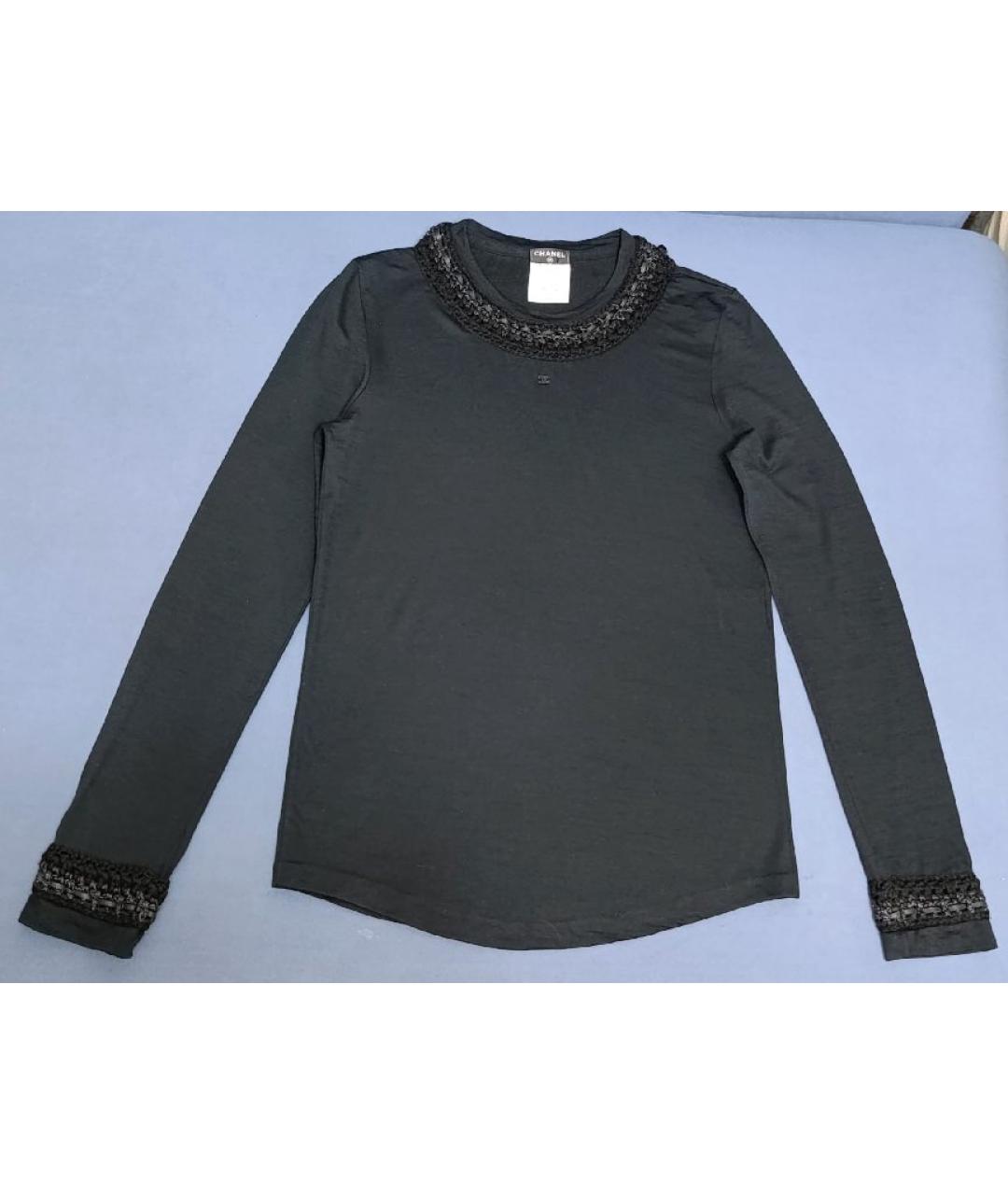 CHANEL Черный шерстяной джемпер / свитер, фото 10