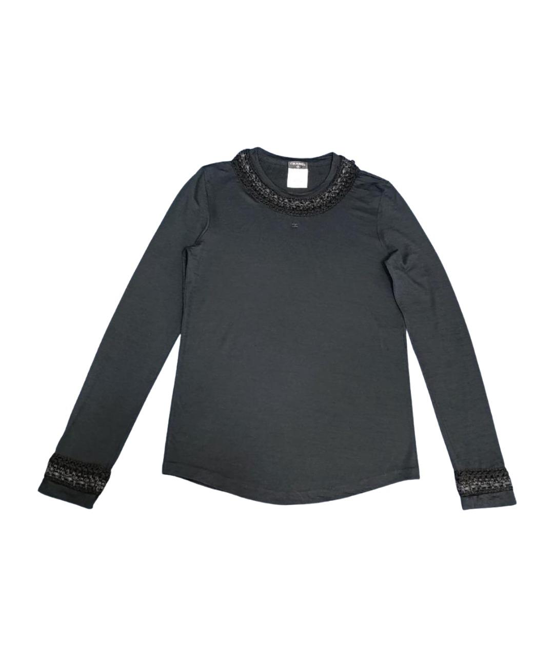 CHANEL Черный шерстяной джемпер / свитер, фото 1