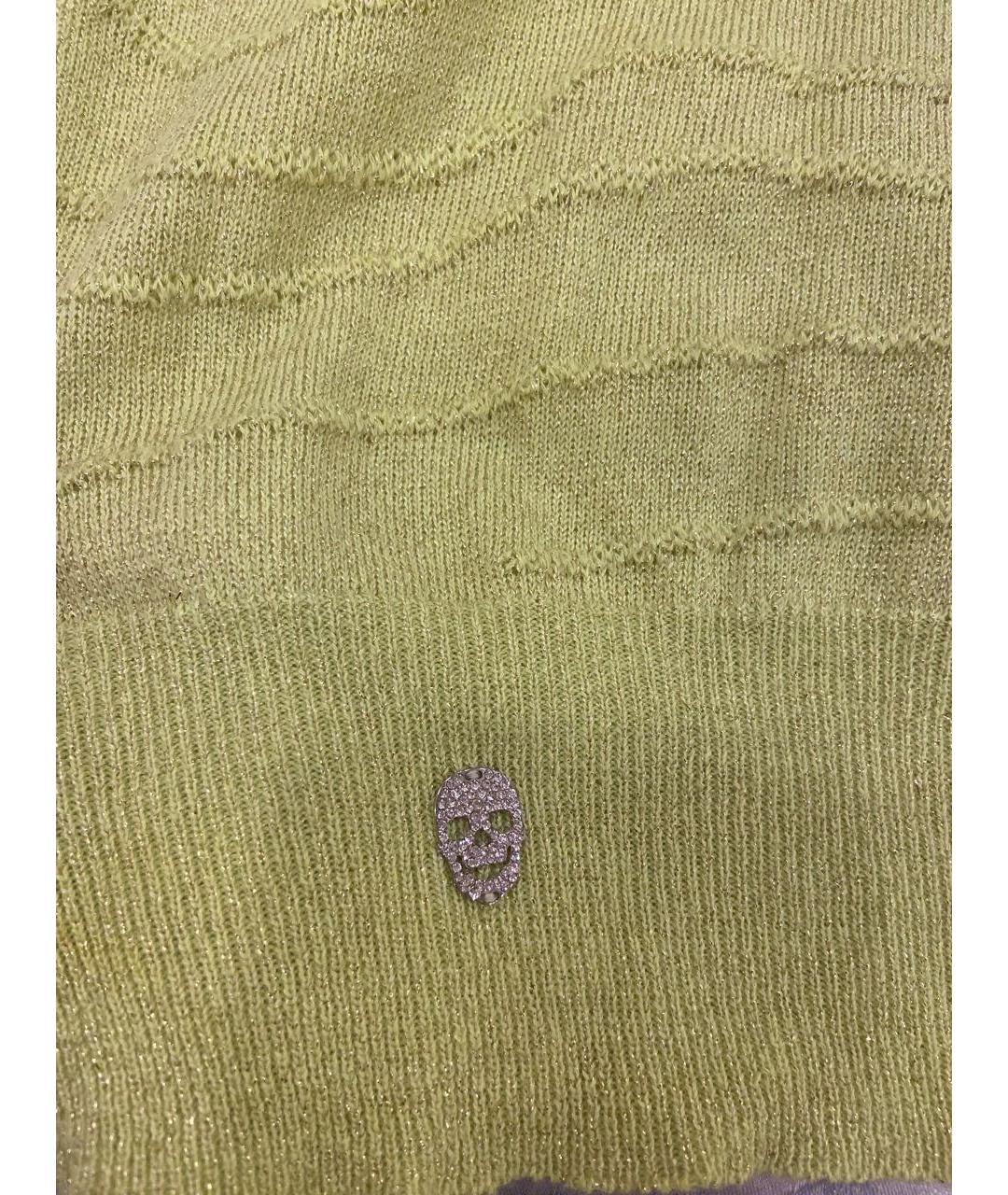 PHILIPP PLEIN Желтый хлопковый джемпер / свитер, фото 4