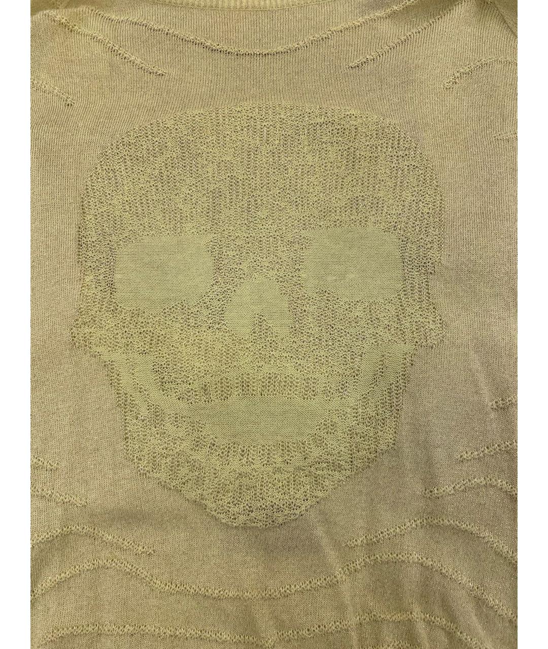 PHILIPP PLEIN Желтый хлопковый джемпер / свитер, фото 2