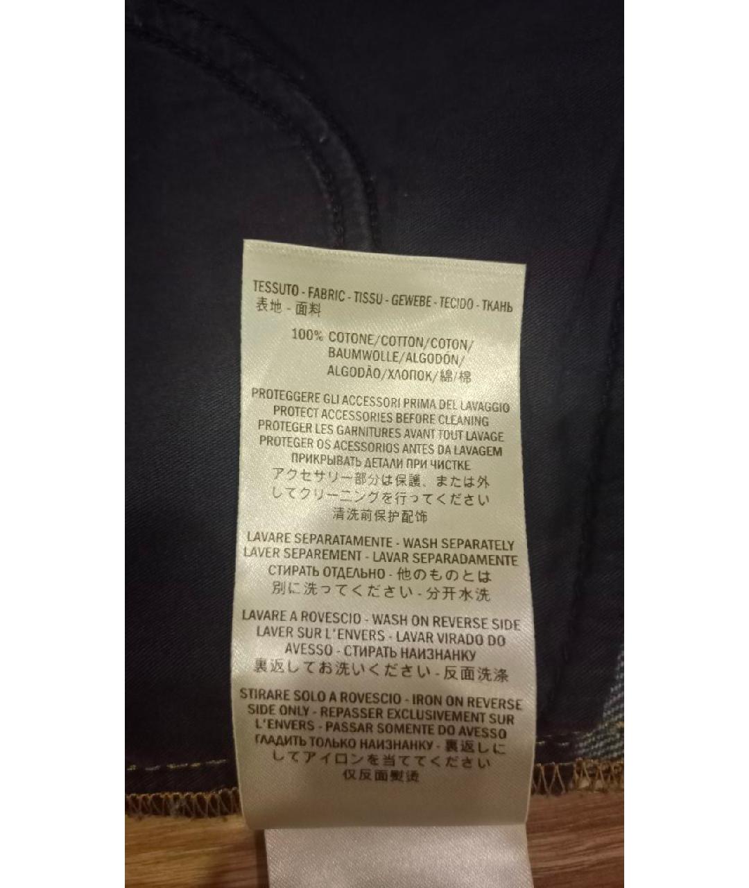 GUCCI Голубые хлопковые прямые джинсы, фото 7