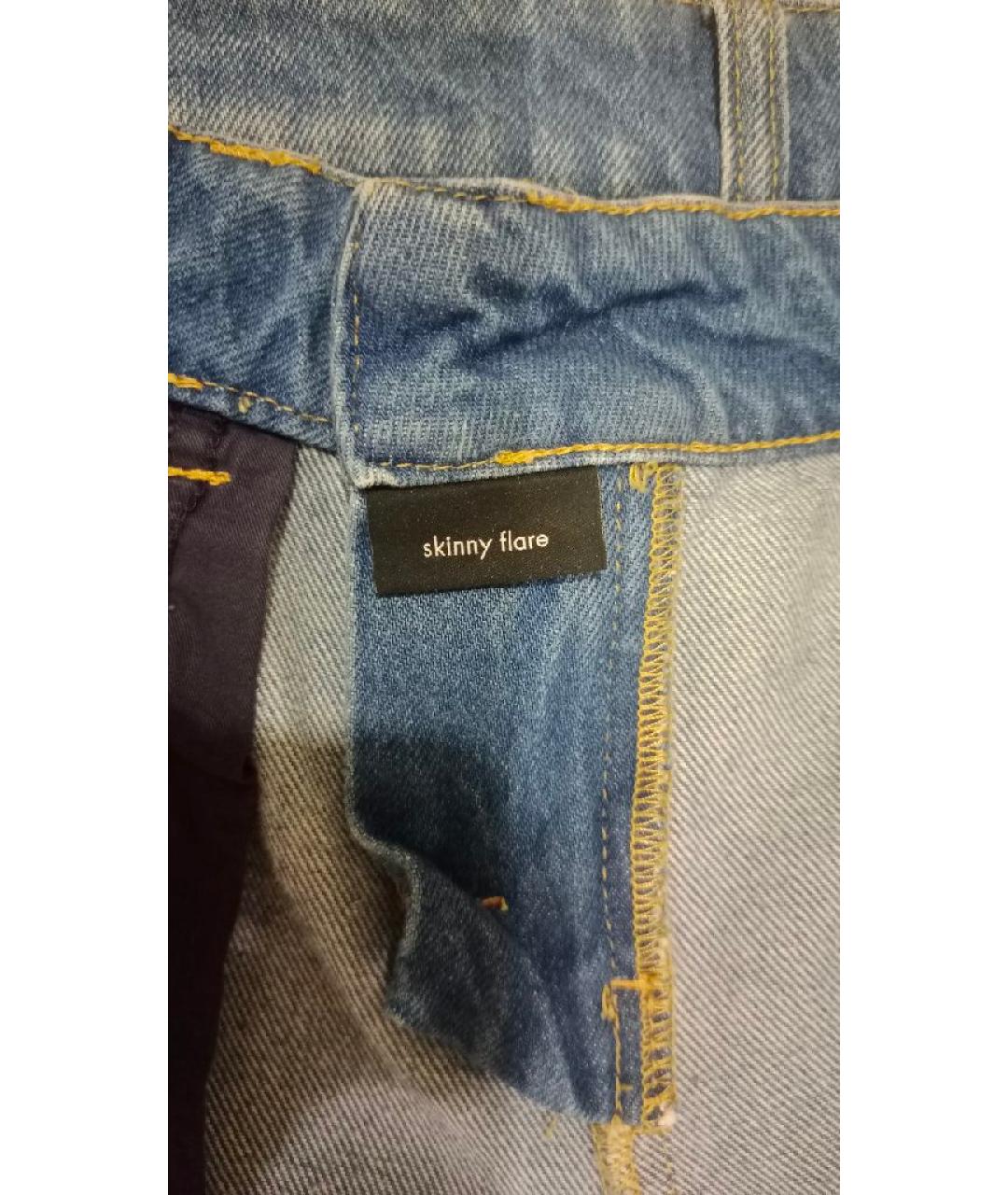 GUCCI Голубые хлопковые прямые джинсы, фото 8