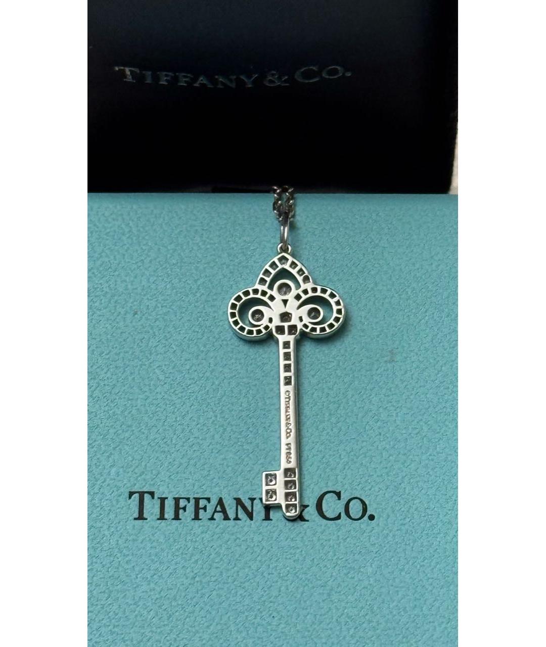 TIFFANY&CO Серебряная платиновая подвеска, фото 5