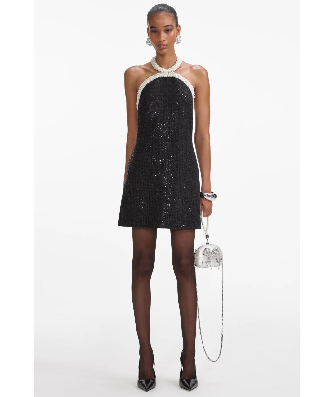SELF-PORTRAIT Черное коктейльное платье, фото 2