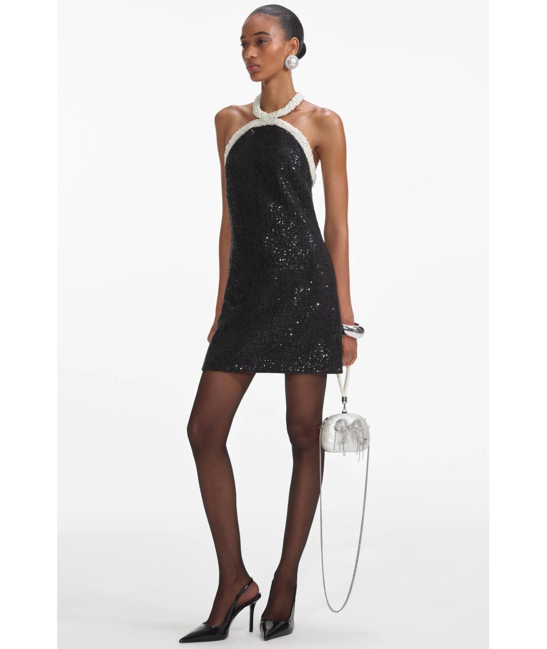 SELF-PORTRAIT Черное коктейльное платье, фото 3