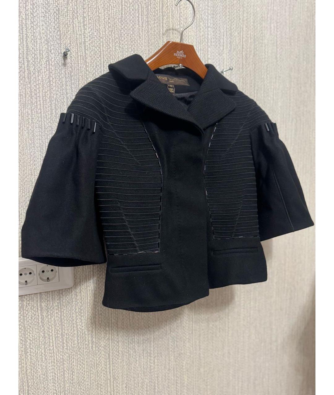 LOUIS VUITTON Черная шерстяная куртка, фото 9