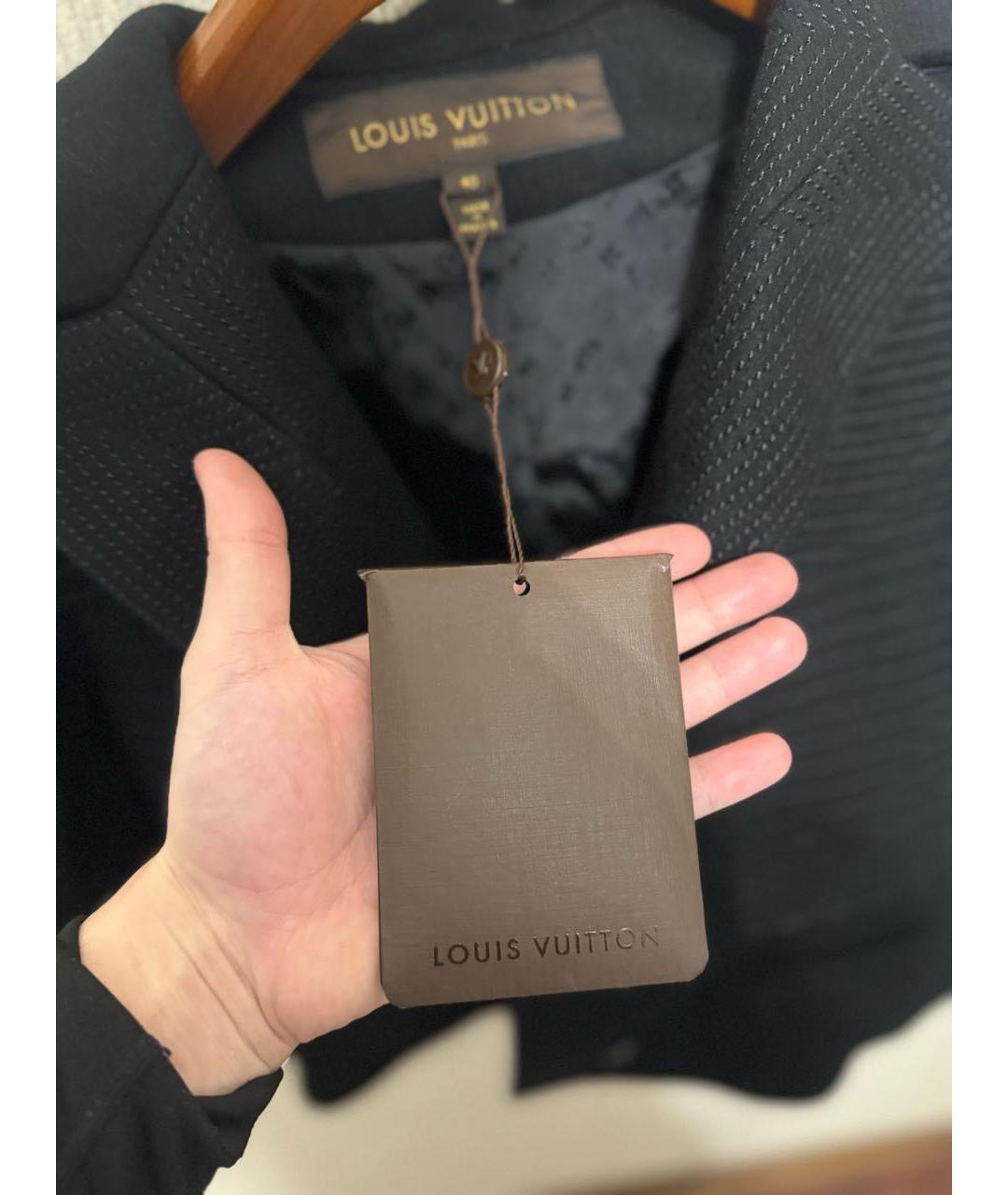 LOUIS VUITTON Черная шерстяная куртка, фото 8