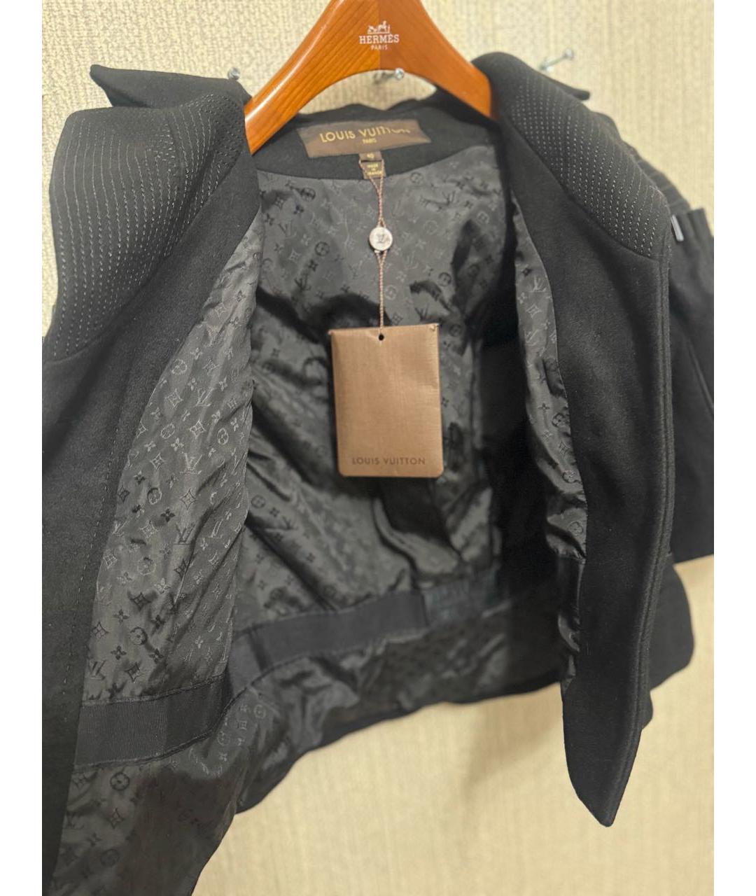 LOUIS VUITTON Черная шерстяная куртка, фото 3