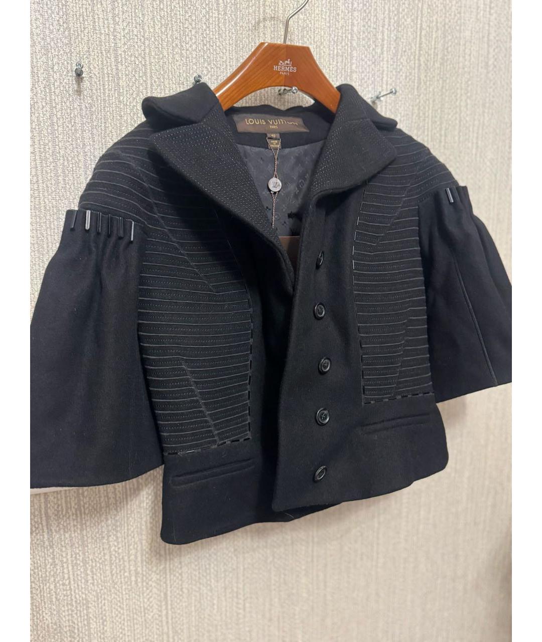 LOUIS VUITTON Черная шерстяная куртка, фото 6