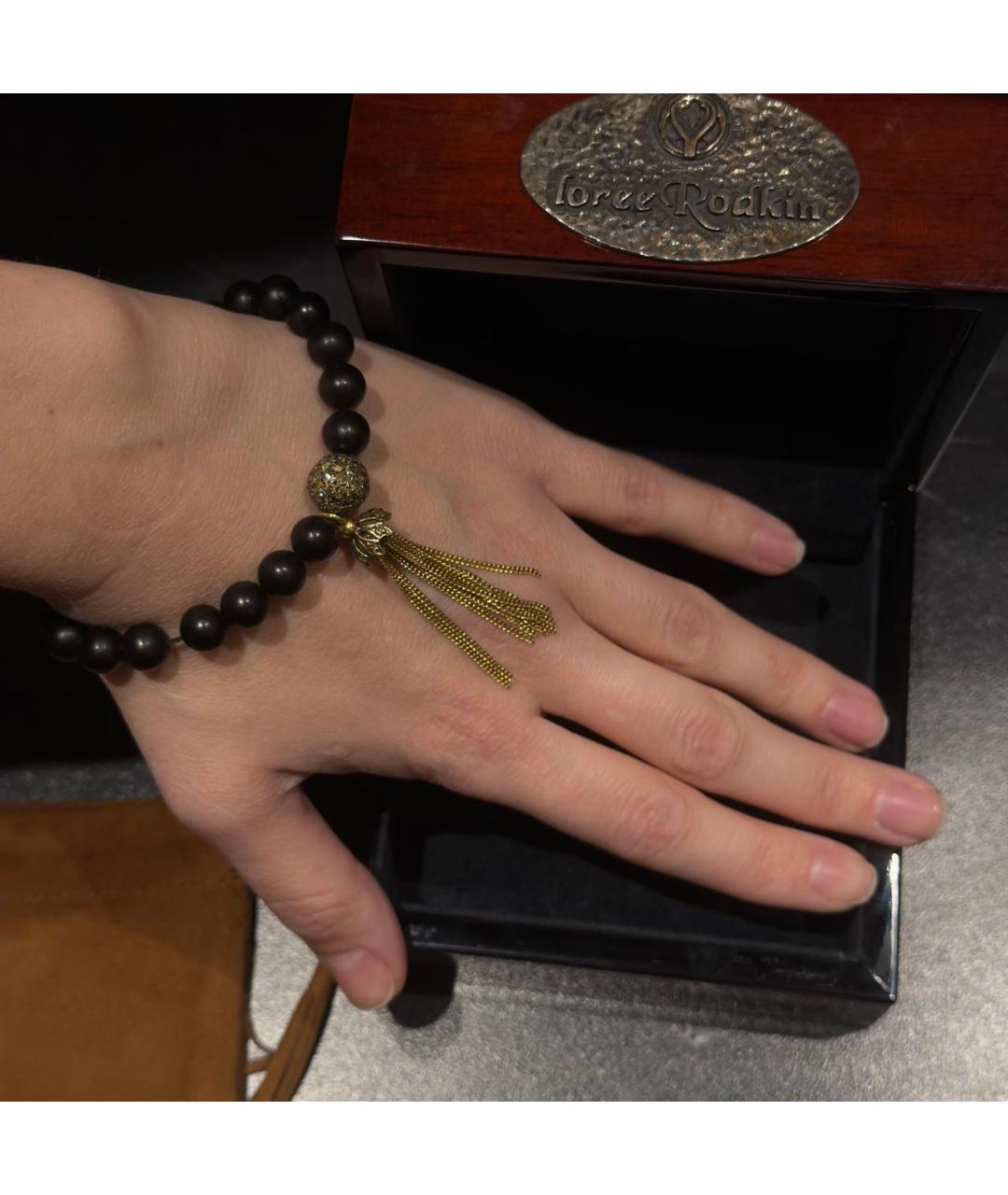 LOREE RODKIN Черный браслет из желтого золота, фото 5