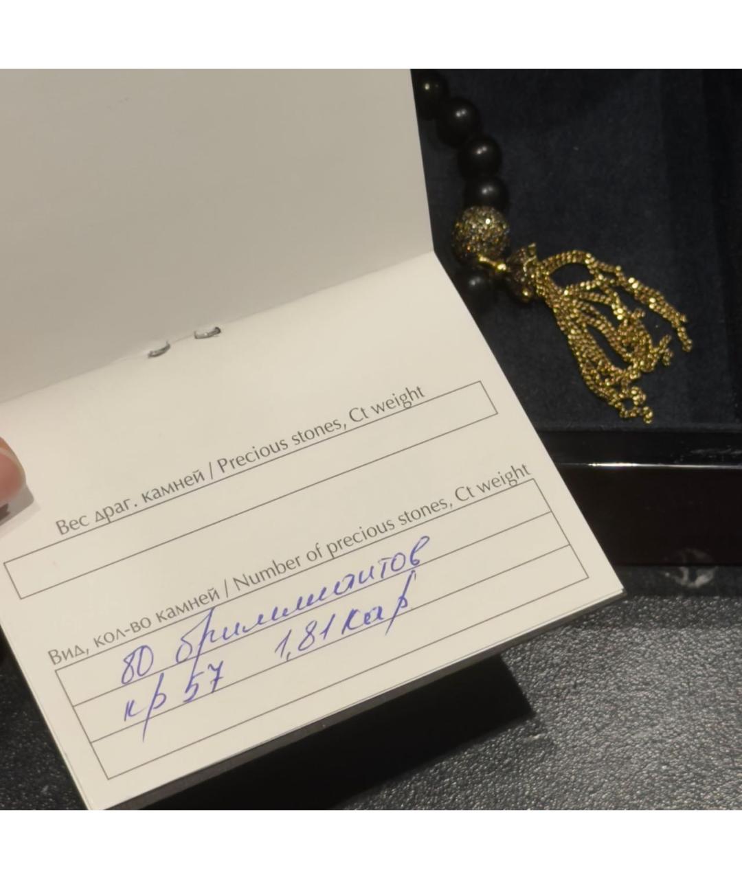 LOREE RODKIN Черный браслет из желтого золота, фото 7