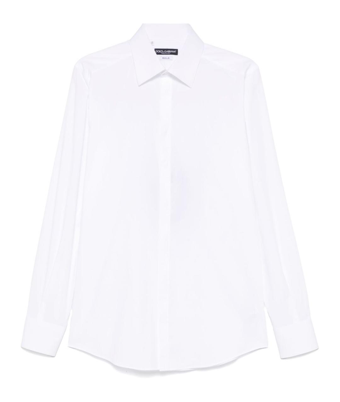 DOLCE&GABBANA Белая хлопковая классическая рубашка, фото 1