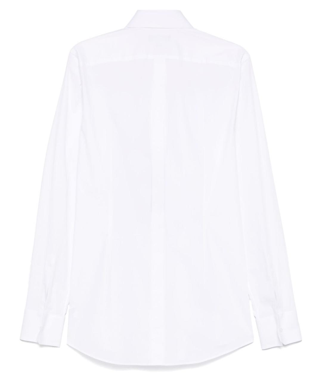 DOLCE&GABBANA Белая хлопковая классическая рубашка, фото 2