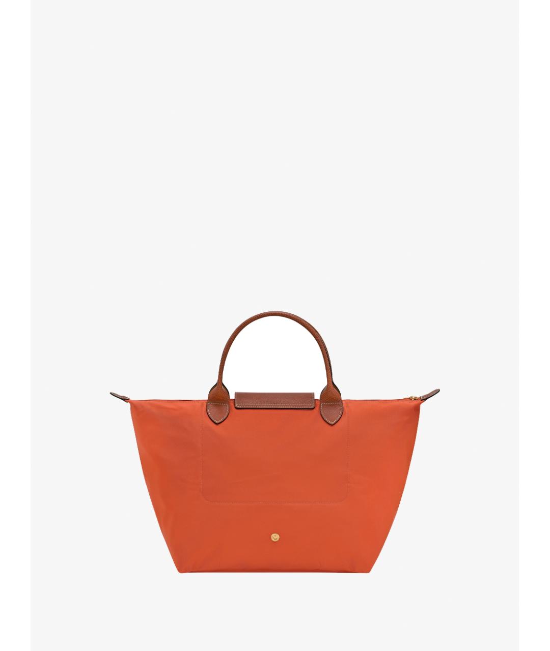 LONGCHAMP Оранжевая тканевая сумка с короткими ручками, фото 2