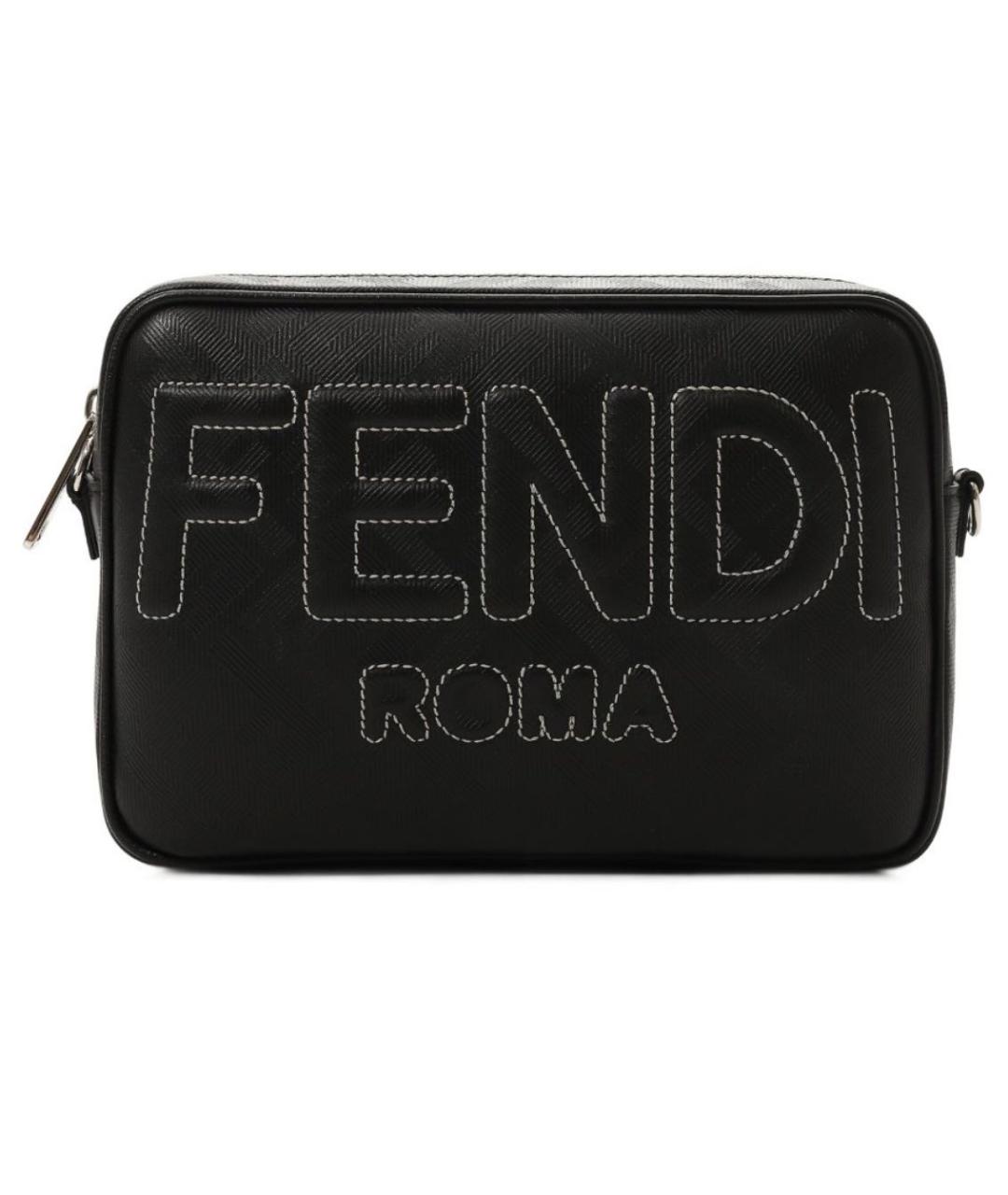 FENDI Черная кожаная сумка на плечо, фото 8