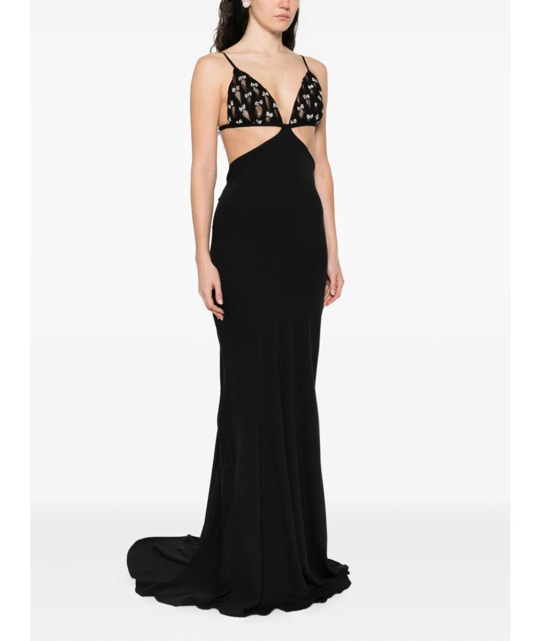 NISSA Черное полиэстеровое вечернее платье, фото 3