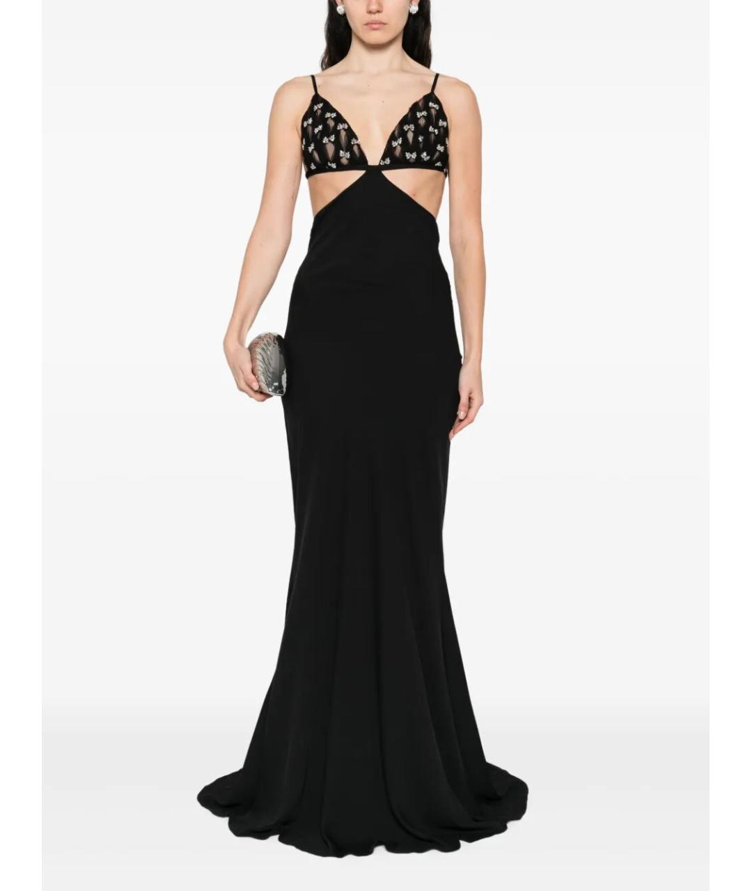 NISSA Черное полиэстеровое вечернее платье, фото 2