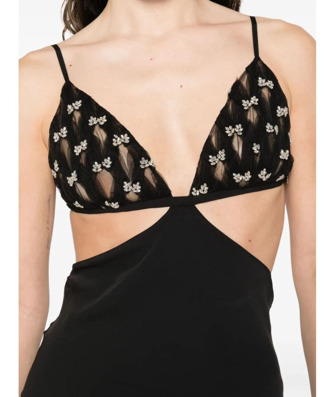 NISSA Черное полиэстеровое вечернее платье, фото 4